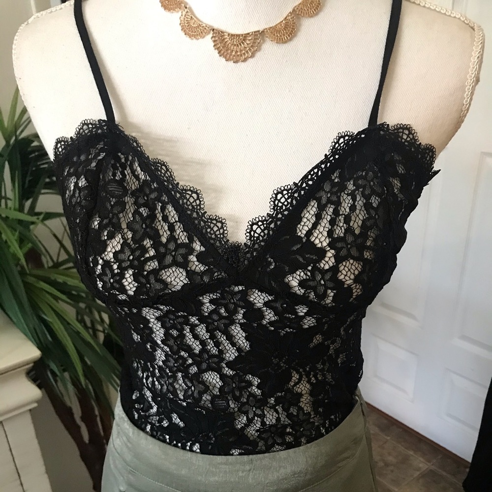 Embroidered Lace Bodysuit